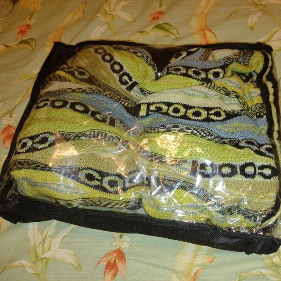 COOGI Spellout Sweater 3XL Mercerized Cotton 3D Knit Blue Green Black RARE - Picture 9 of 9